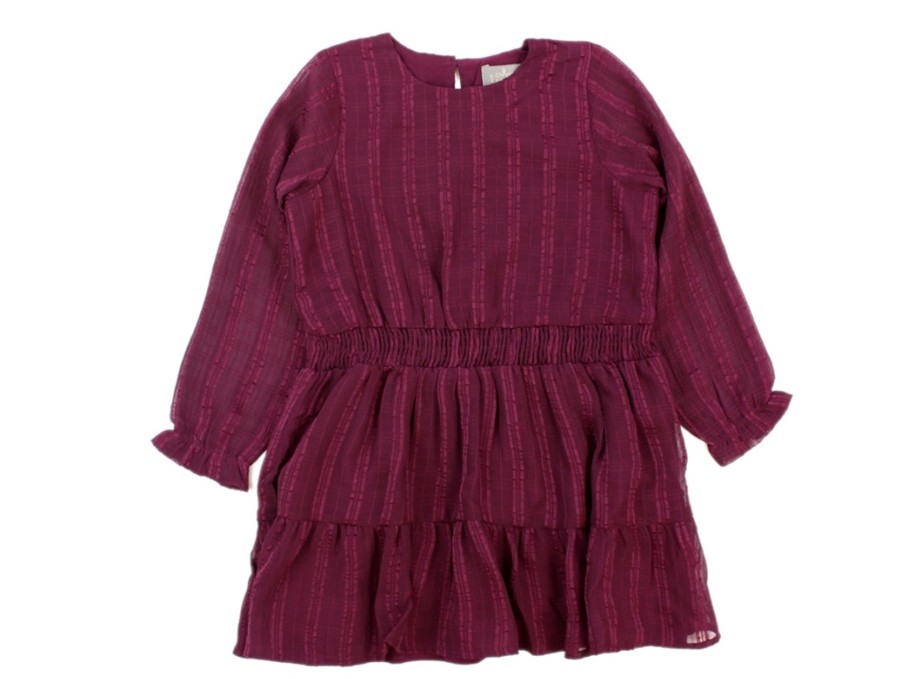 Tweens Creamie Dresses | Creamie Dress Chiffon Checks Fig