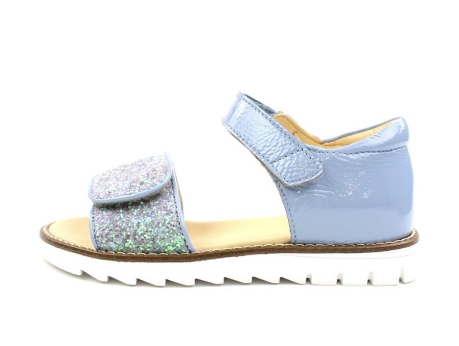 Kids Angulus Sandals | Angulus Light Blue/Mint Glitter Sandal