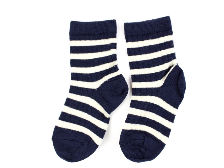 Baby MP Socks | Mp Navy Socks Wool Stripes (2-Pack)