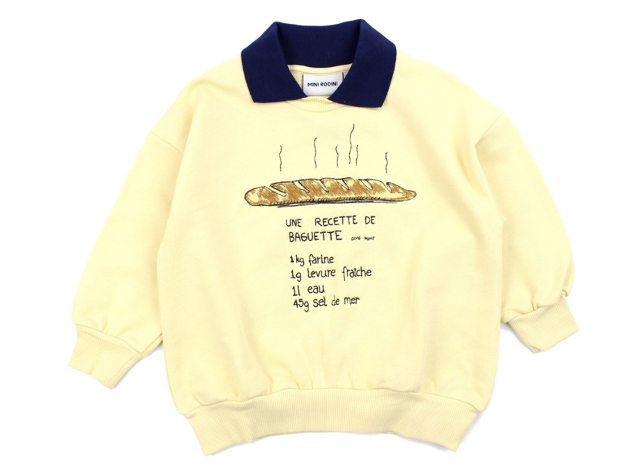 Baby Mini Rodini Blouses And Knitwear | Mini Rodini Yellow Baguette Sweatshirt