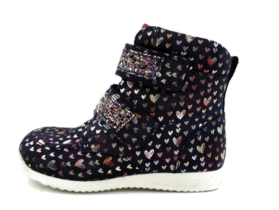 Tweens Arauto RAP Winter Boots | Arauto Rap Navy Hearts Disco Winter Boot Sif With Tex