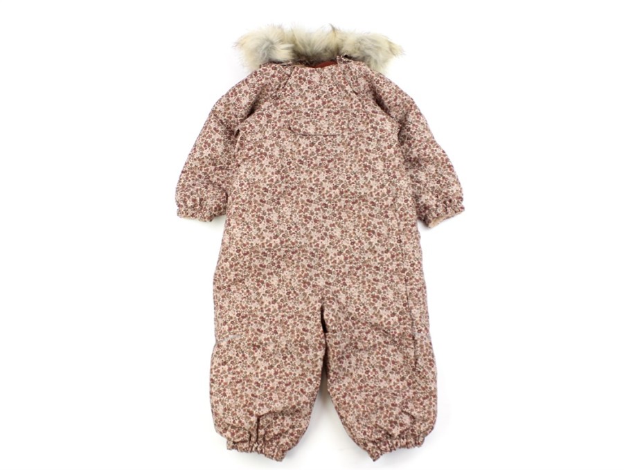 Baby Wheat Coveralls | Wheat Rose Dust Flowers Tech Jumpsuit Nickie