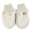 Baby Mikk line Gloves | Mikk-Line Melange Off-White Mittens Merino Wool