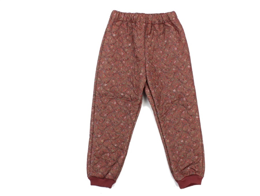 Kids Wheat Overpants | Wheat Thermal Pants Alex Tangled Flowers