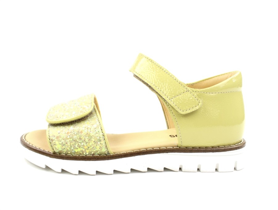 Kids Angulus Sandals | Angulus Light Yellow Sandal Glitter