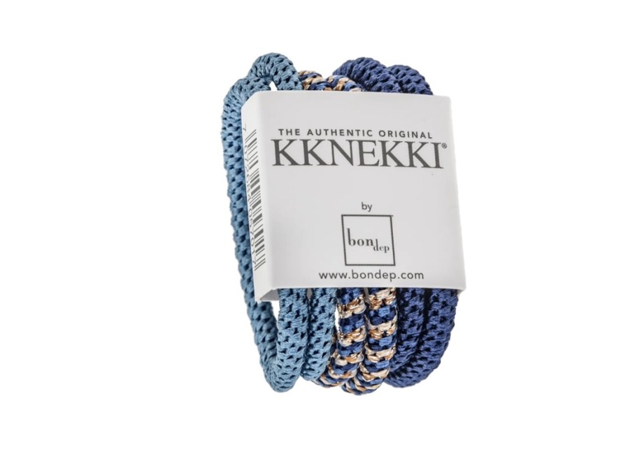 Accessories And Home Kknekki | Kknekki Hair Ties Blue Mix Slim (6-Pack)