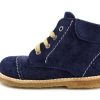 Baby Angulus First Shoes | Angulus Toddler Shoes Navy Suede With Laces