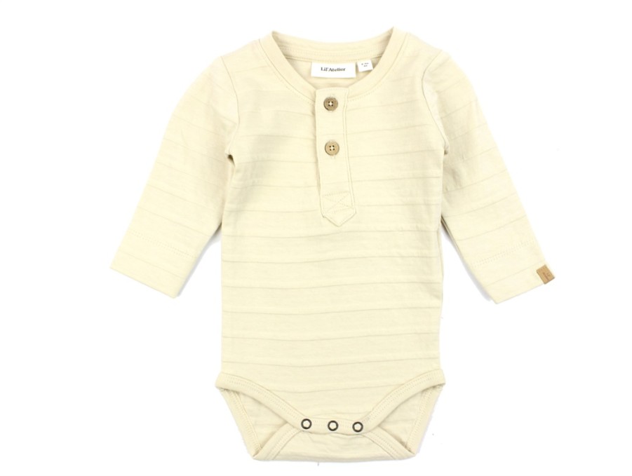 Baby Lil Atelier Bodysuits And Jumpsuits | Lil Atelier Wood Ash Body