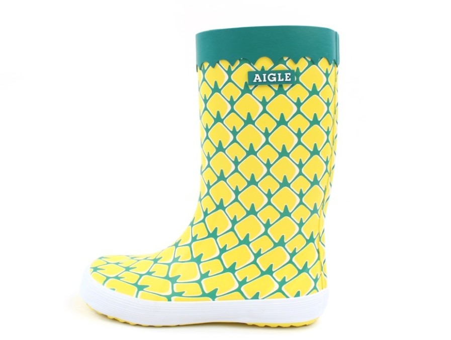 Kids Aigle Rubber Boots | Aigle Lolly Pop Fun Rubber Boot Pineapple