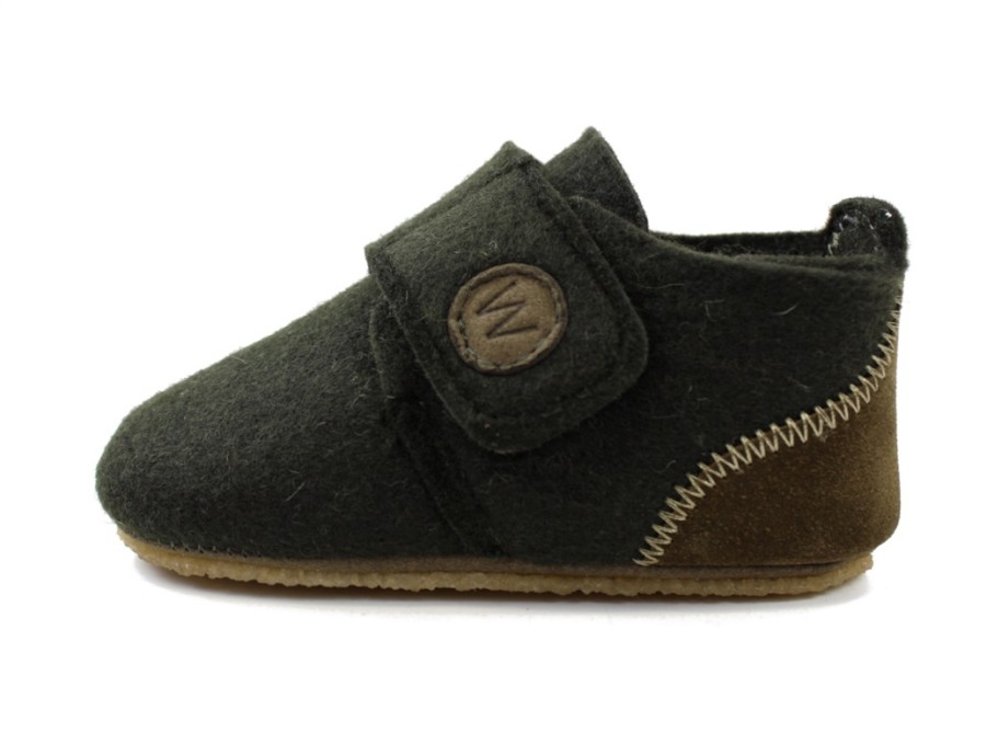 Baby Wheat Slippers | Wheat Wool Slippers Marlin Olive Wool