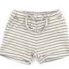 Baby Lil Atelier Shorts | Lil Atelier Frost Gray Shorts Stripes