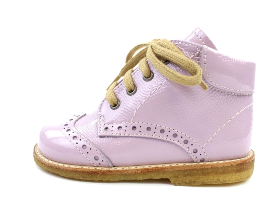 Baby Angulus First Shoes | Angulus Toddler Shoe Lila Patent With Laces