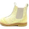 Kids Angulus Boots And Ankle Boots | Angulus Ancle Boot Yellow/Beige Glitter With Hole Pattern