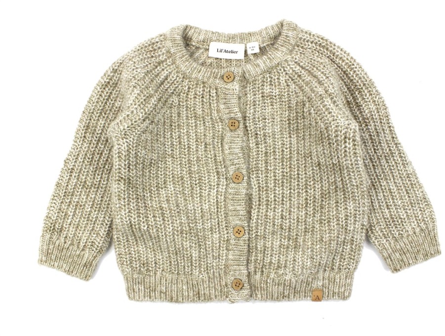 Baby Lil Atelier Cardigans | Lil Atelier Chinchilla Knit Cardigan Cotton/Wool