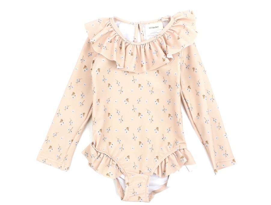 Baby Lil Atelier Swimwear | Lil Atelier Rose Dust Swimsuit Flowers