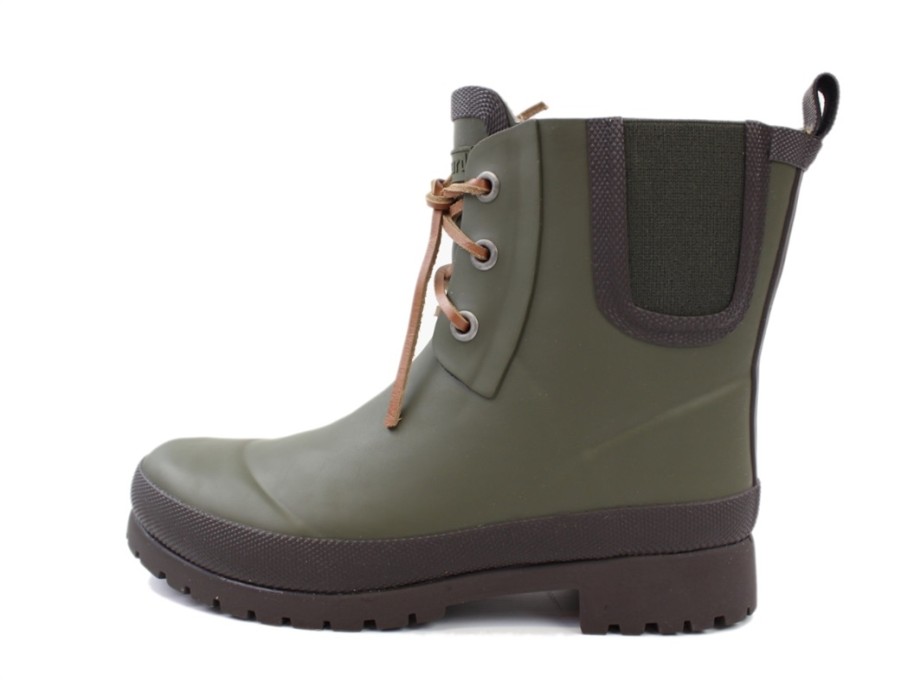 Baby Bisgaard Thermal Boots And Winter Rubber Boots | Bisgaard Winter Rubber Boot Green With Wool Lining