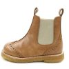 Kids Angulus Boots And Ankle Boots | Angulus Tan/Beige Ancle Boot Hole Pattern