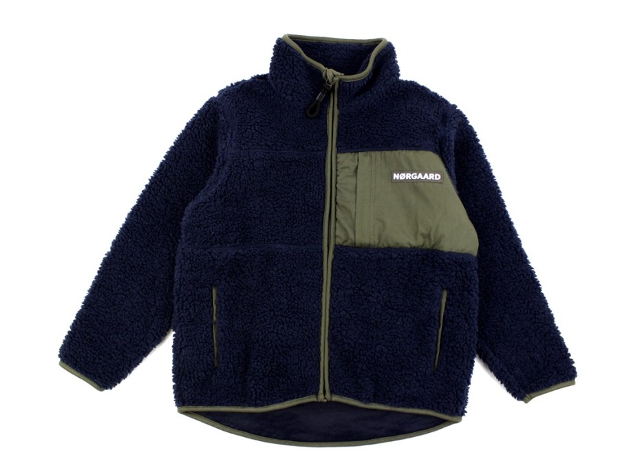 Kids Mads Nørgaard Transition Jackets | Mads Norgaard Sky Captain/Tarmac Teddy Fleece Jacket Jeffo