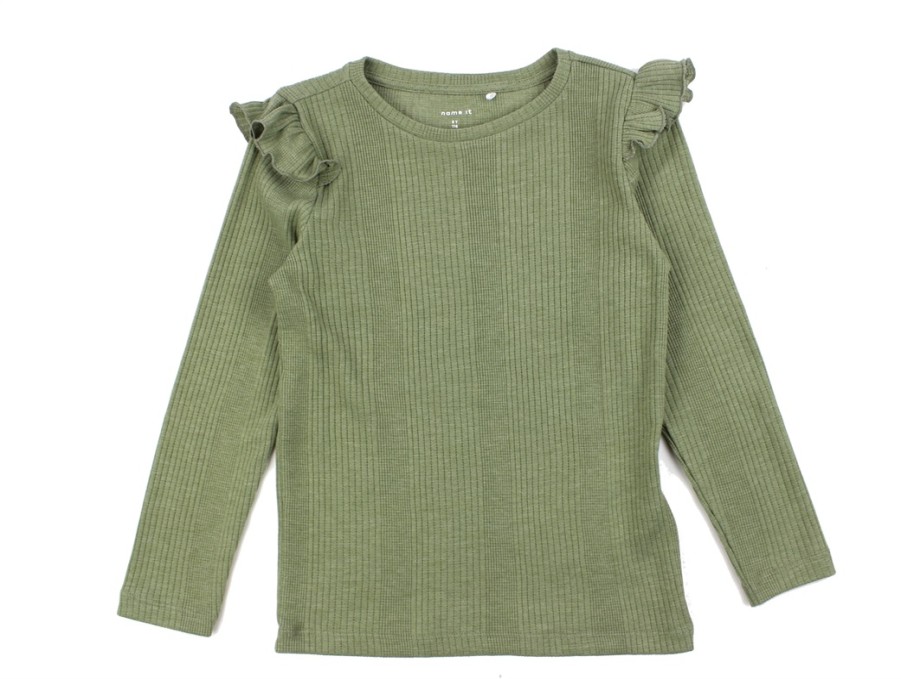 Tweens Name It Blouses And Knitwear | Name It Oil Green Top