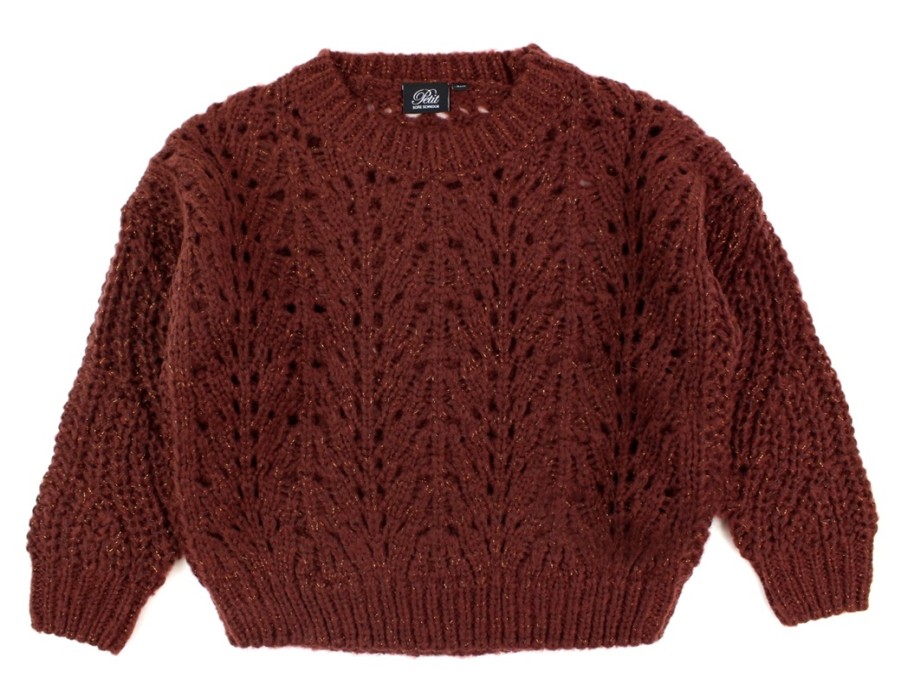 Kids Petit by Sofie Schnoor Blouses And Knitwear | Petit By Sofie Schnoor Knit Burgundy Glitter