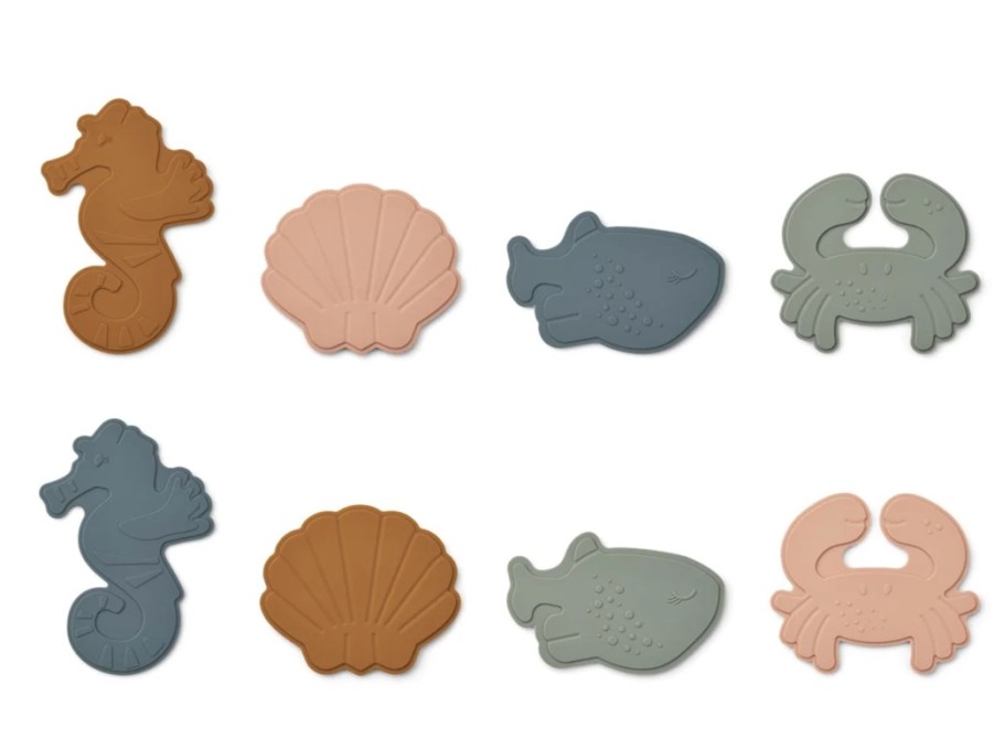 Accessories And Home Liewood | Liewood Sea Creature/Mustard Multi Mix Minibadematte Paola (8-Pack)