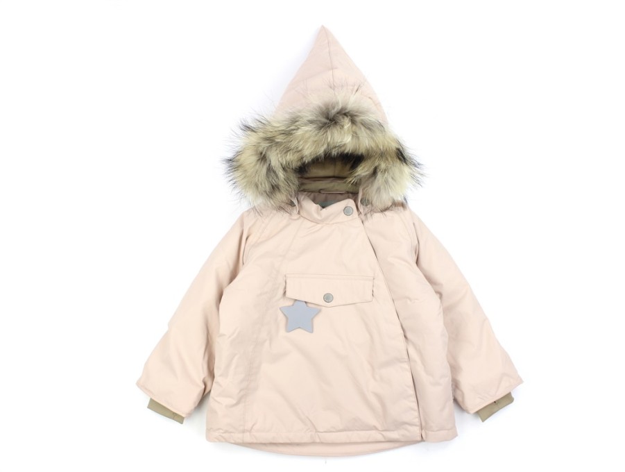 Baby Mini A Ture Winter Jackets | Mini A Ture Rose Dust Winter Jacket Wang Fur