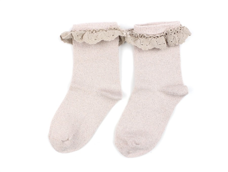 Baby Name It Socks | Name It Rose Smoke Glitter Ruffle Socks (2-Pack)