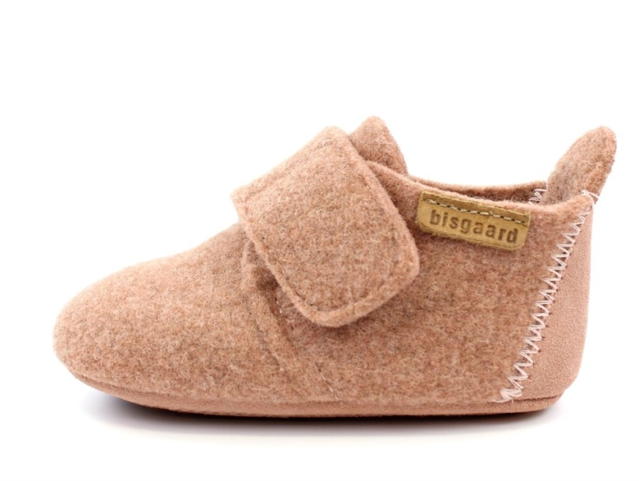 Kids Bisgaard Slippers | Bisgaard Rose Slippers With Velcro