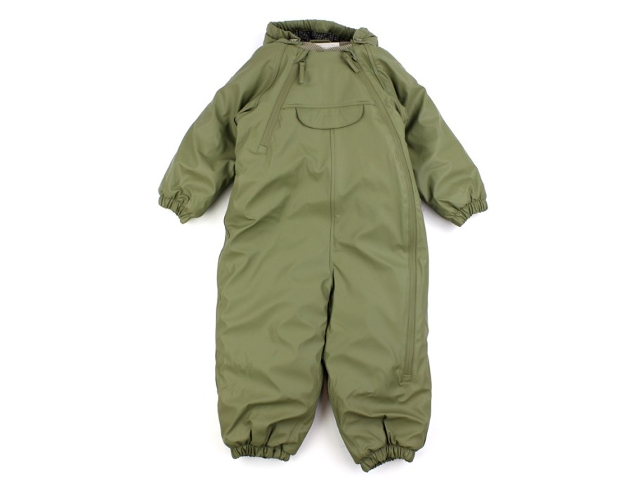 Baby Wheat Coveralls | Wheat Dried Bay Rubber Snowsuit Eternal