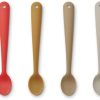 Accessories And Home Liewood | Liewood Apple Red Multi Mix Baby Spoon Siv Silicone (4-Pack)