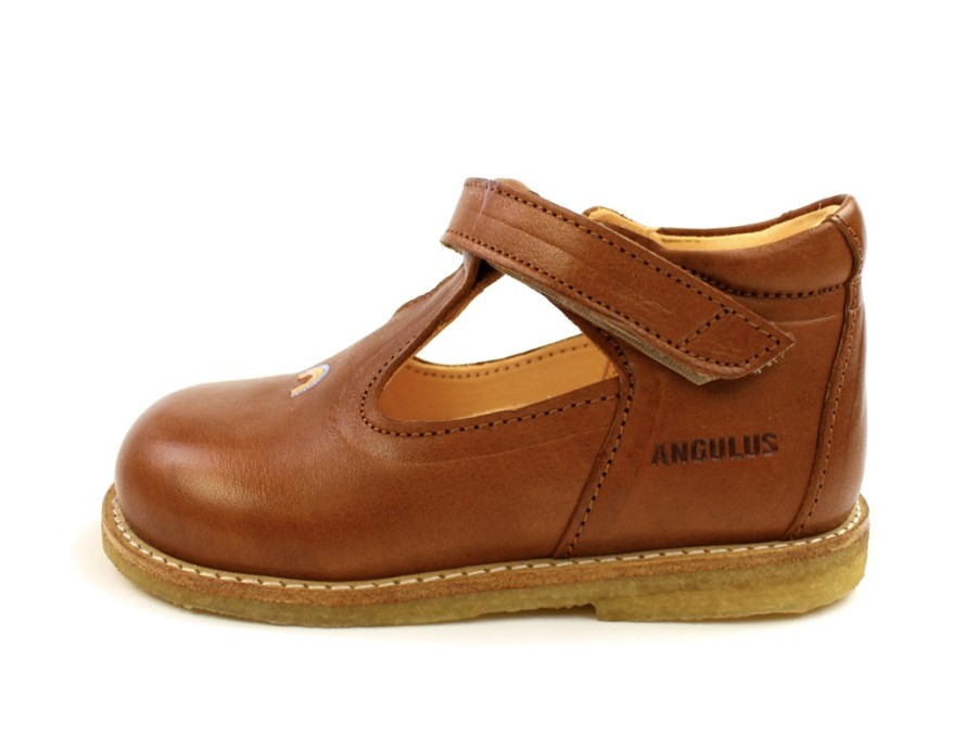 Baby Angulus Shoes And Sneakers | Angulus Cognac Toddler Shoe Rainbow