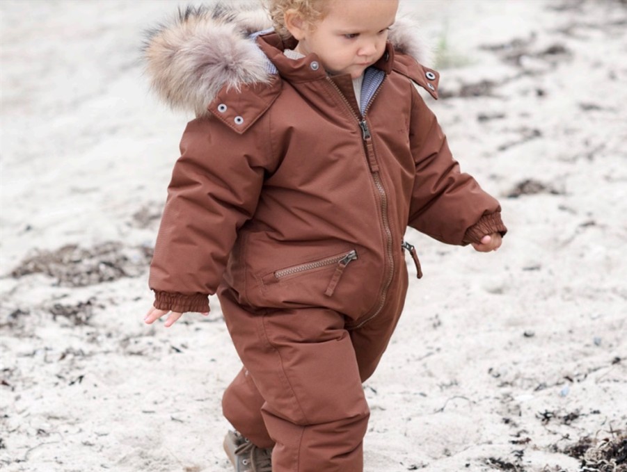 Baby Ver de Terre Coveralls | Ver De Terre Snowsuit Brownie