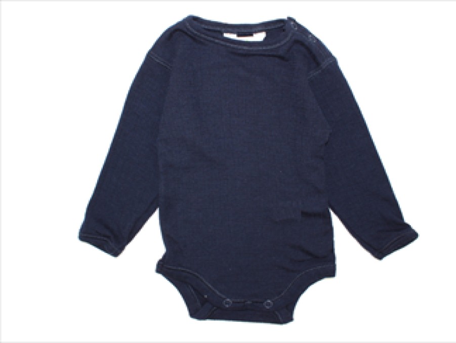 Baby Joha Bodysuits And Jumpsuits | Joha Marine Blue Bodysuit Merino Wool