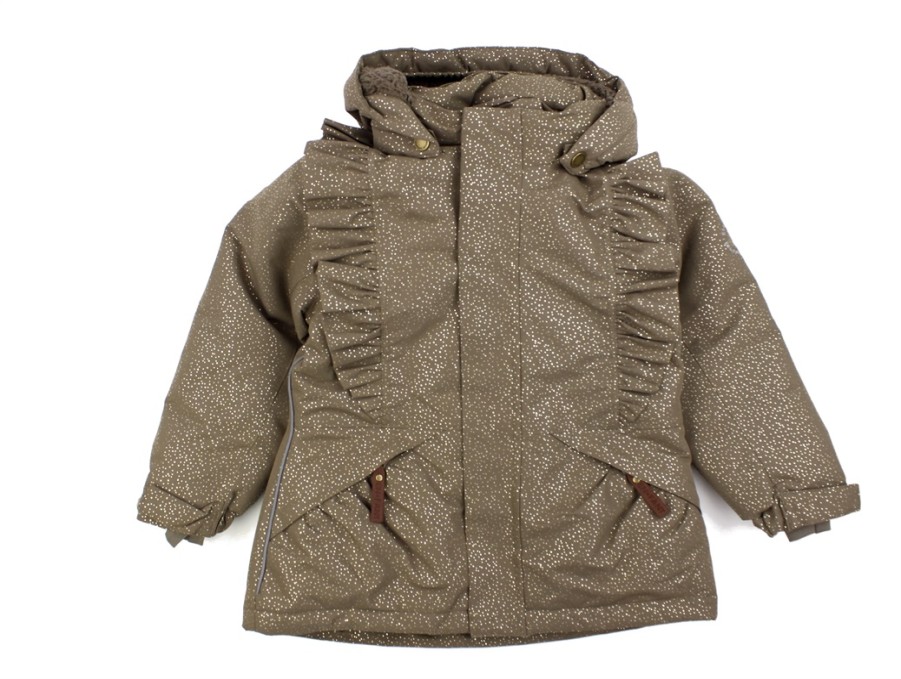 Baby En Fant Winter Jackets | En Fant Chocolate Chip Glitter Winter Jacket