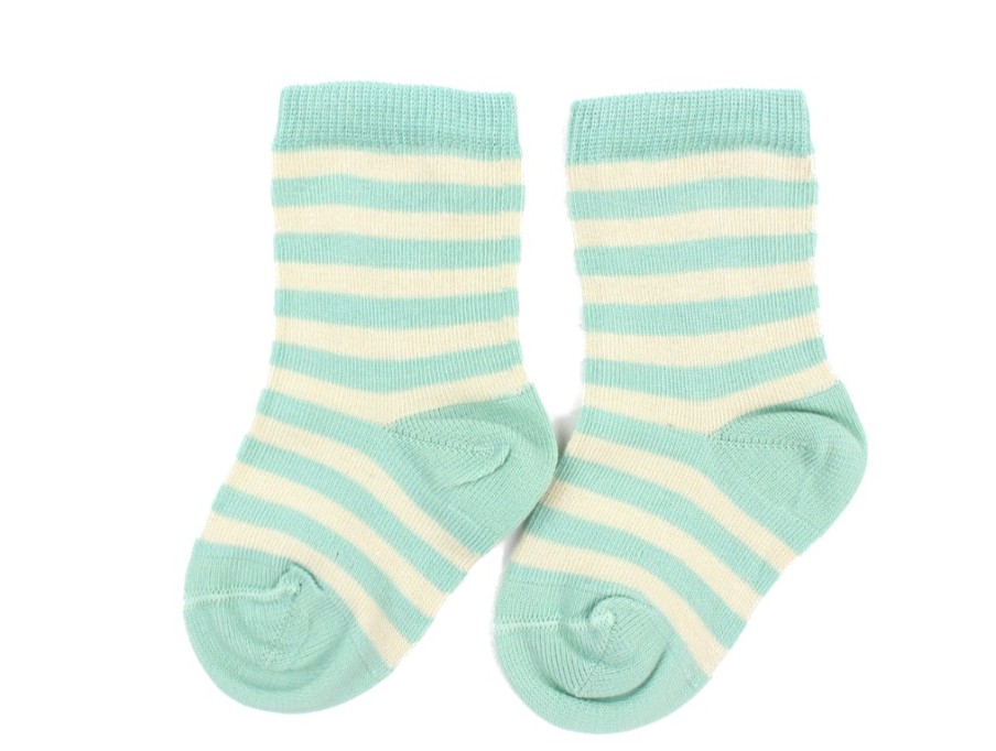 Baby Noa Noa Miniature Socks | Noa Noa Miniature Socks Silt Green Stripes (2-Pack)