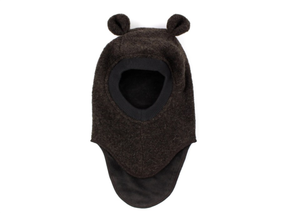 Baby HUTTEliHUT Wool | Huttelihut Dark Brown Elephant Hat With Plush Ears