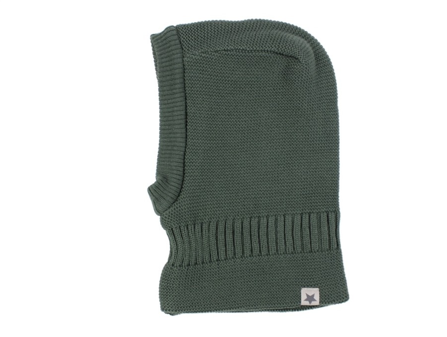 Baby HUTTEliHUT Wool | Huttelihut Green Olive Wool Balaclava