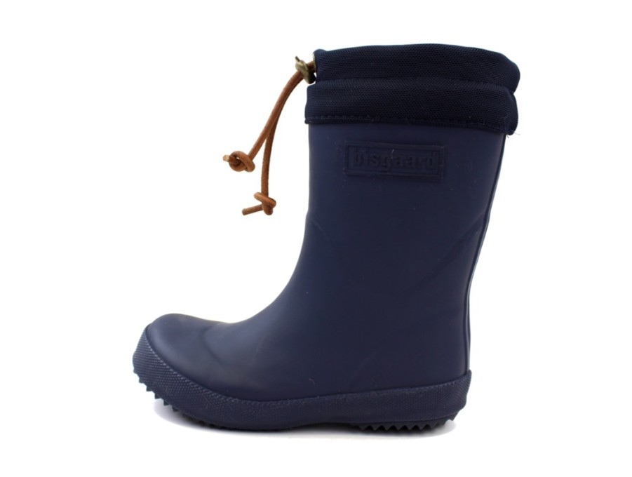 Baby Bisgaard Thermal Boots And Winter Rubber Boots | Bisgaard Winter Rubber Boot Blue With Wool Lining