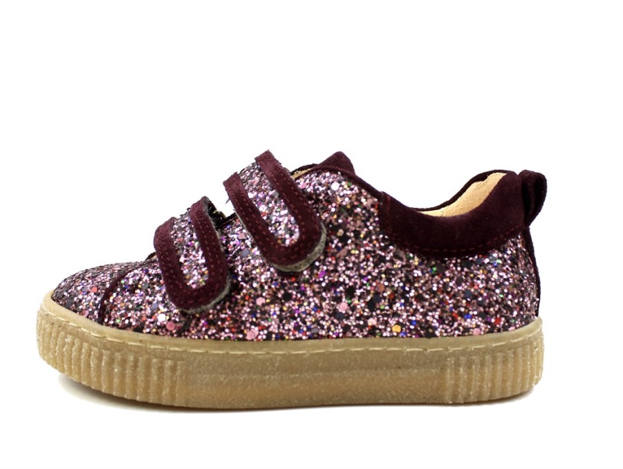 Baby Angulus Shoes And Sneakers | Angulus Bordeaux Glitter Sandals