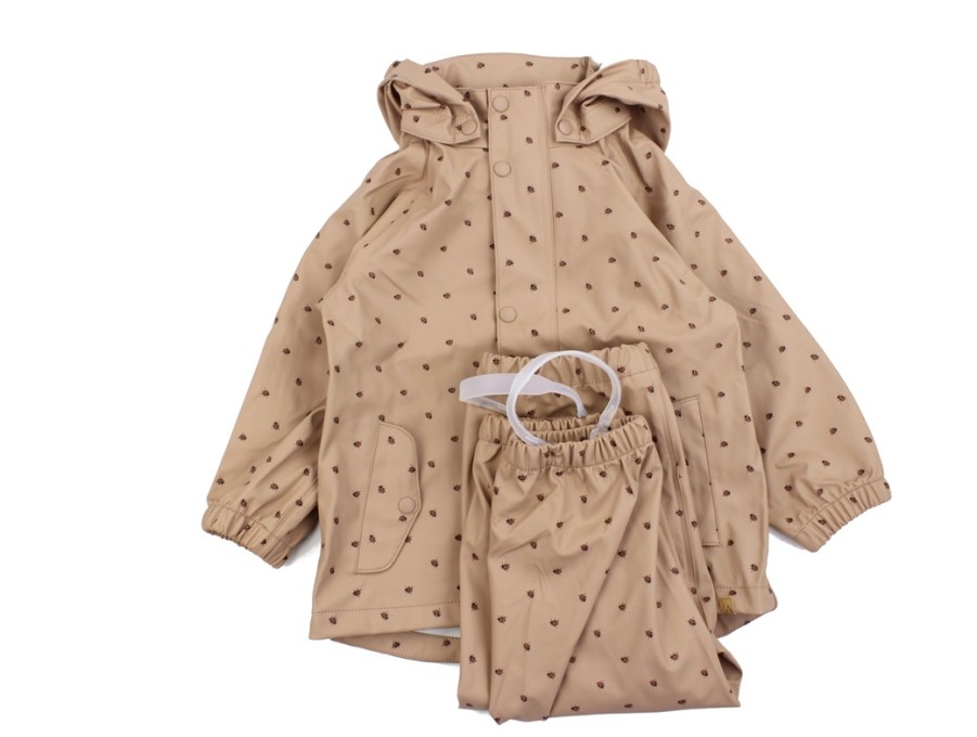 Baby Lil Atelier Rainwear | Lil Atelier Roebuck Ladybug Rainwear With Pants And Jacket