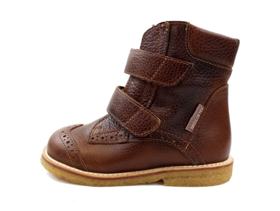 Baby Angulus Winter Boots | Angulus Cognac Winter Boot With Tex