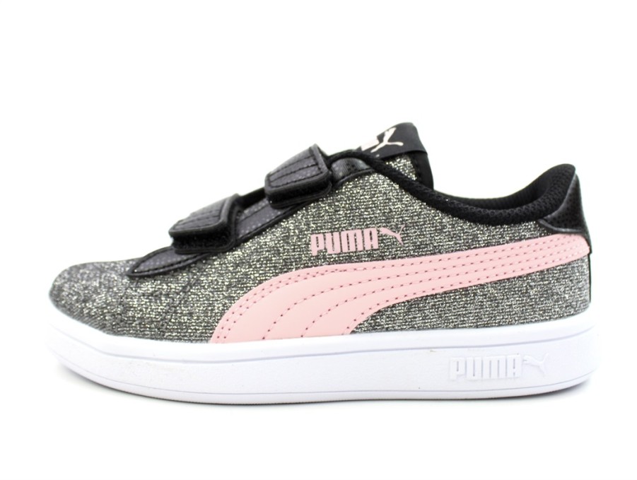 Tweens Puma Shoes And Sneakers | Puma Puma Black/Almond Blossom Sneaker Smash