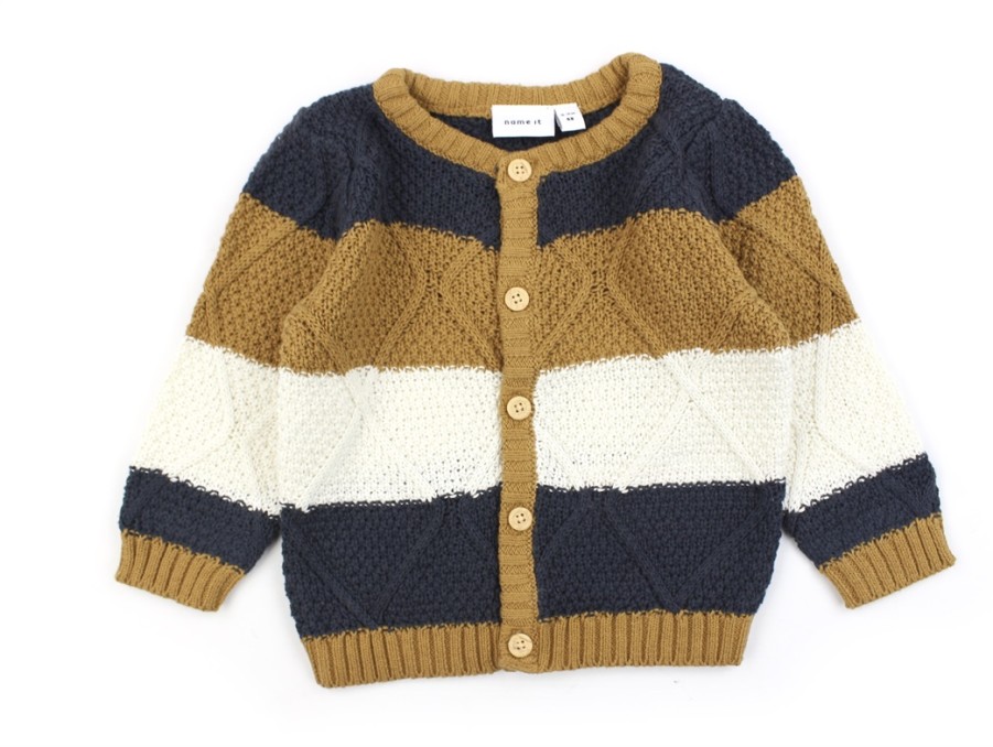 Baby Name It Cardigans | Name It India Ink Striped Knit Cardigan