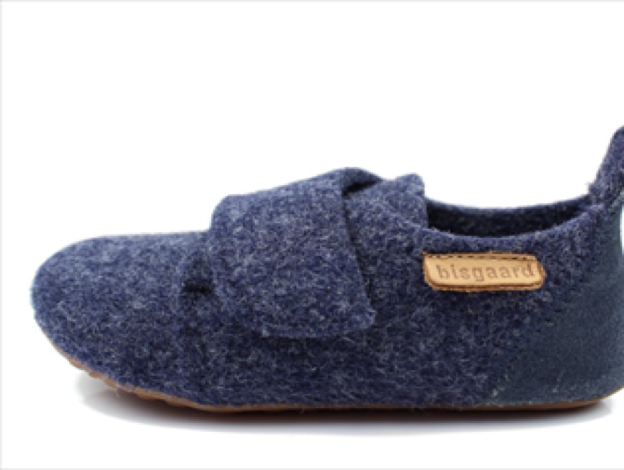 Baby Bisgaard Slippers | Bisgaard Blue Slippers With Velcro