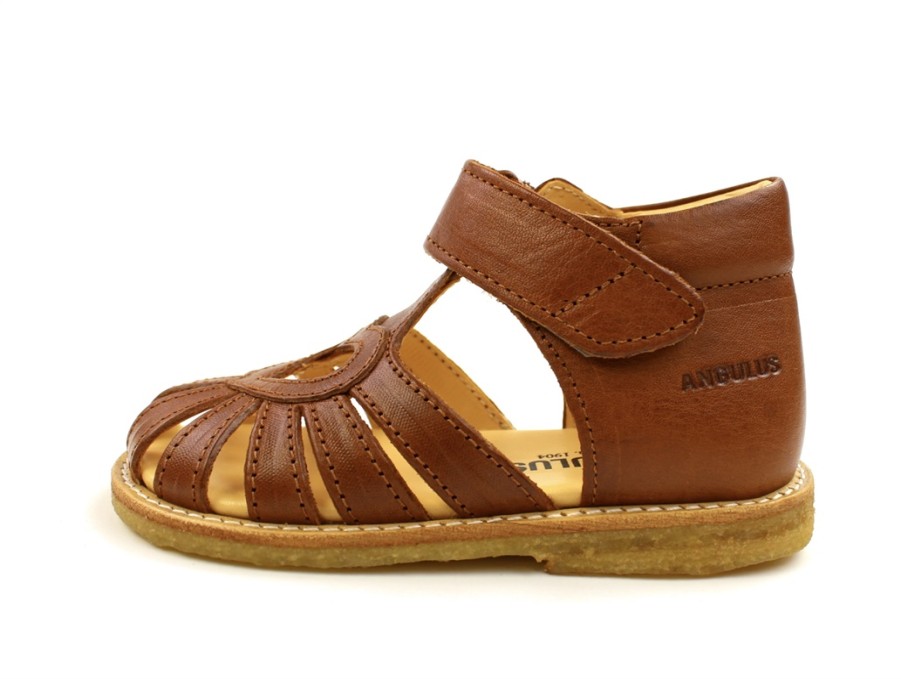 Baby Angulus Sandals | Angulus Cognac Sandal With Heart