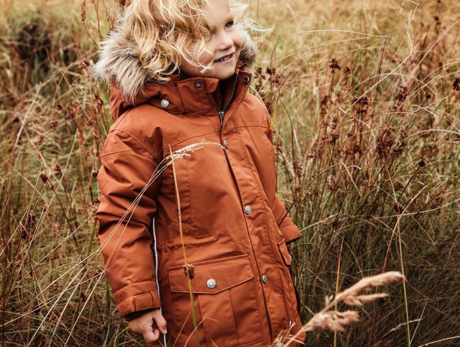 Baby En Fant Winter Jackets | En Fant Winter Jacket Leather Brown