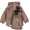 Baby Mikk line Rainwear | Mikk-Line Twilight Mauve Rainwear Pants And Jacket Glitter