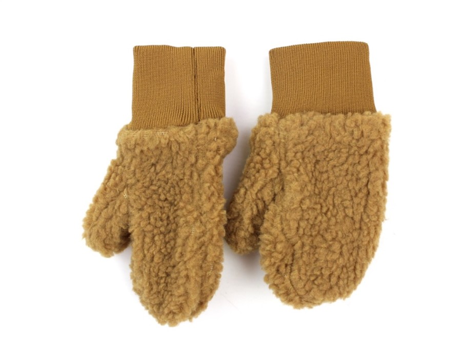 Baby Liewood Gloves | Liewood Pile Golden Caramel Mittens