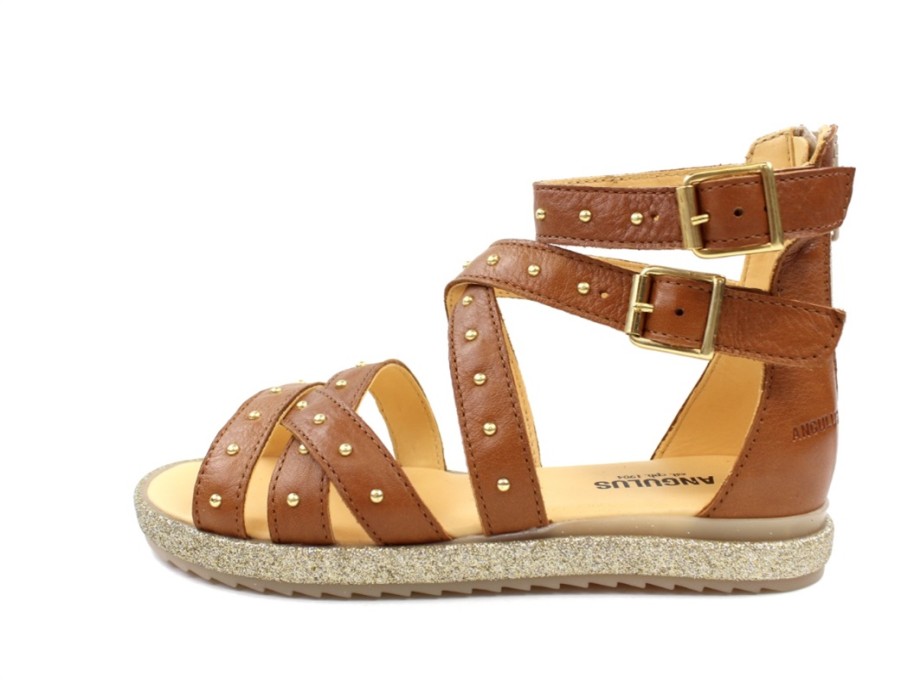 Tweens Angulus Sandals | Angulus Sandal Gladiator Cognac With Nitter