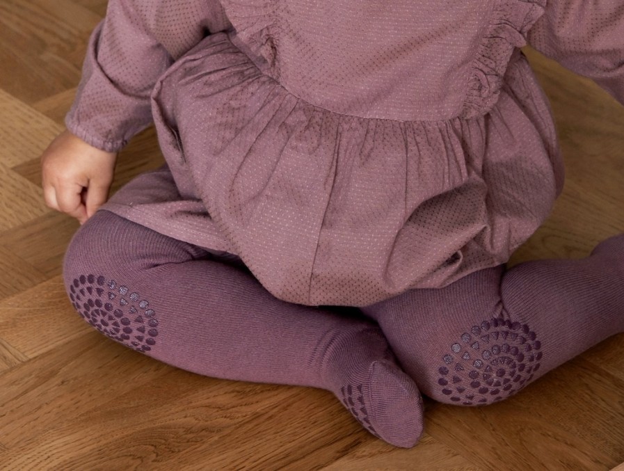 Baby GoBabyGo Tights | Gobabygo Crawling Tights Misty Plum